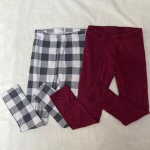 Cat & Jack Black and Red Leggings Bundle